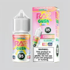 Pod Juice X Raz Strawberry Peach Gush Ice Nic Salt 30ml
